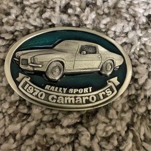 Vintage Rally Sport 1970 Camoro rs Belt Buckle collectible item